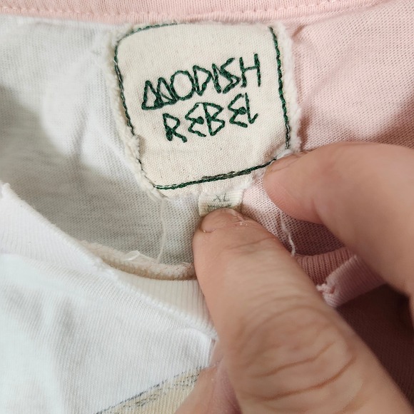 Modish Rebel Reworked Split Graphic‎ Tee Mushroom & Daytona Car Distressed Sz XL - Picture 2 of 6